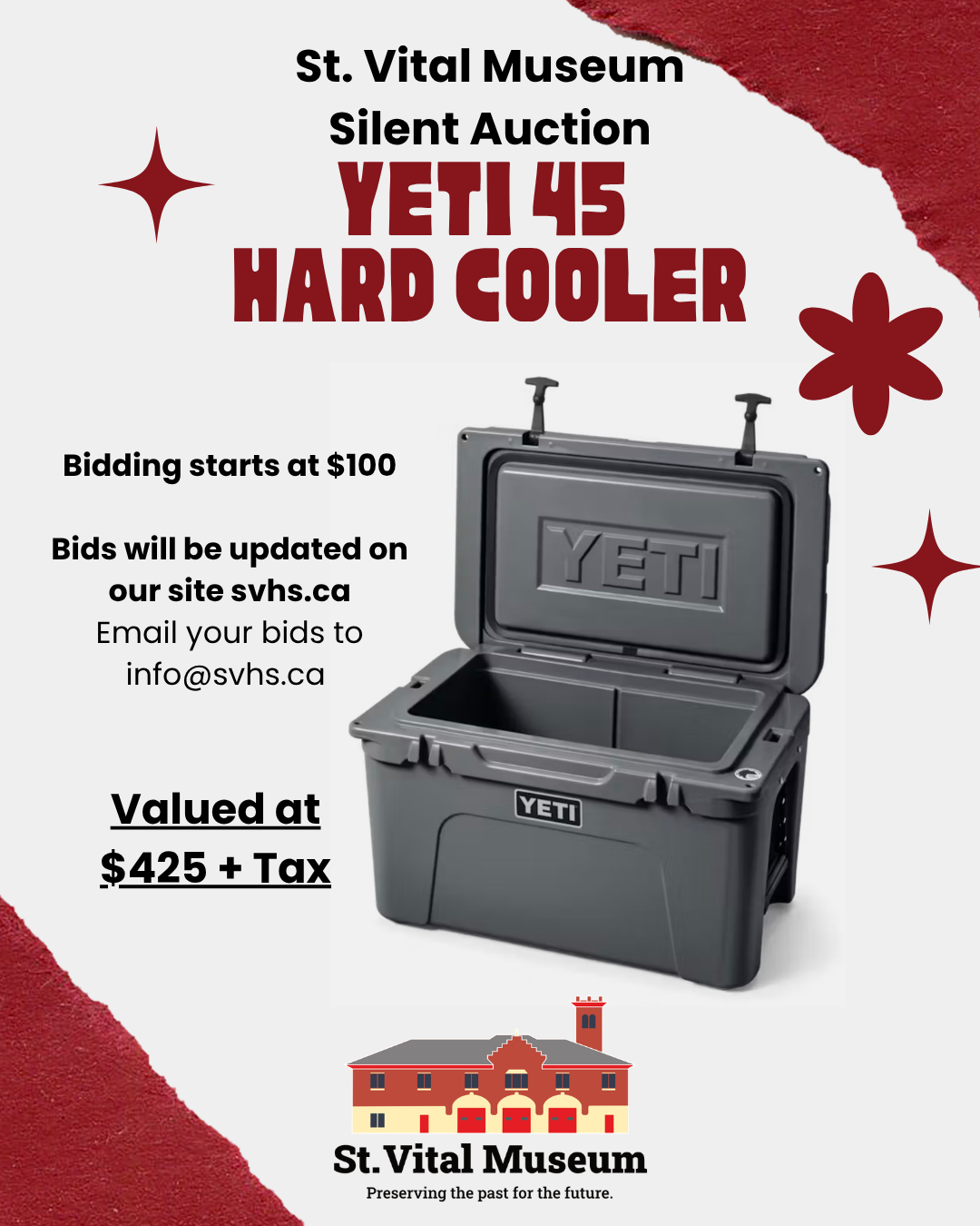 Yeti 45 Hard Cooler Silent Auction